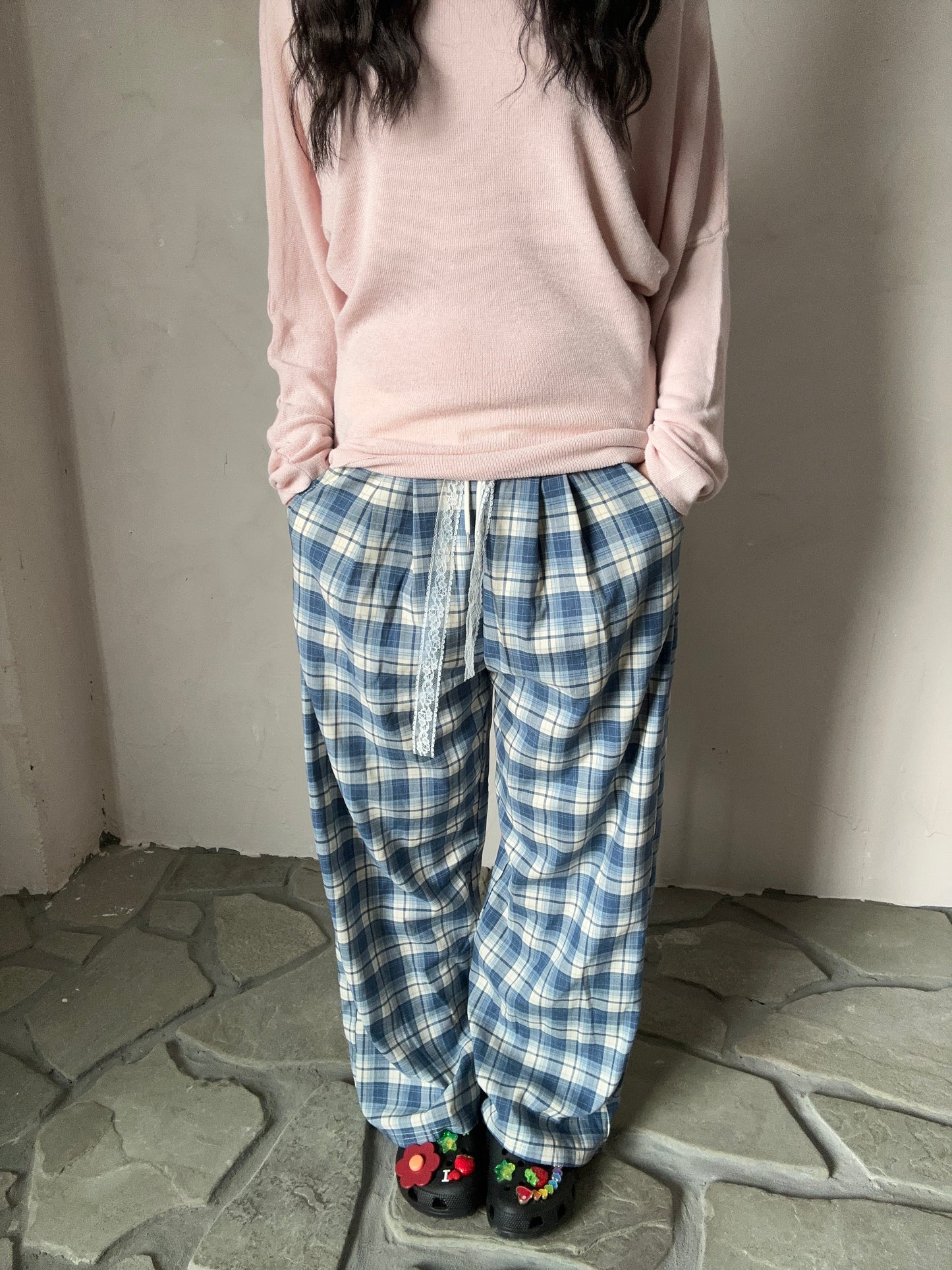 チェックレイヤードパンツ DPB95009
