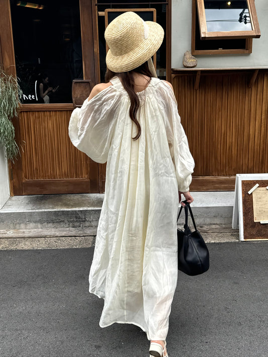 シフォンギャザーワンピース CPA45036