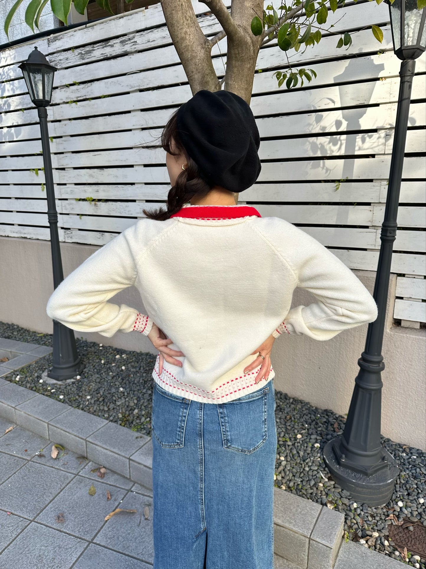 レッドステッチカラーカーディガン DPB47246
