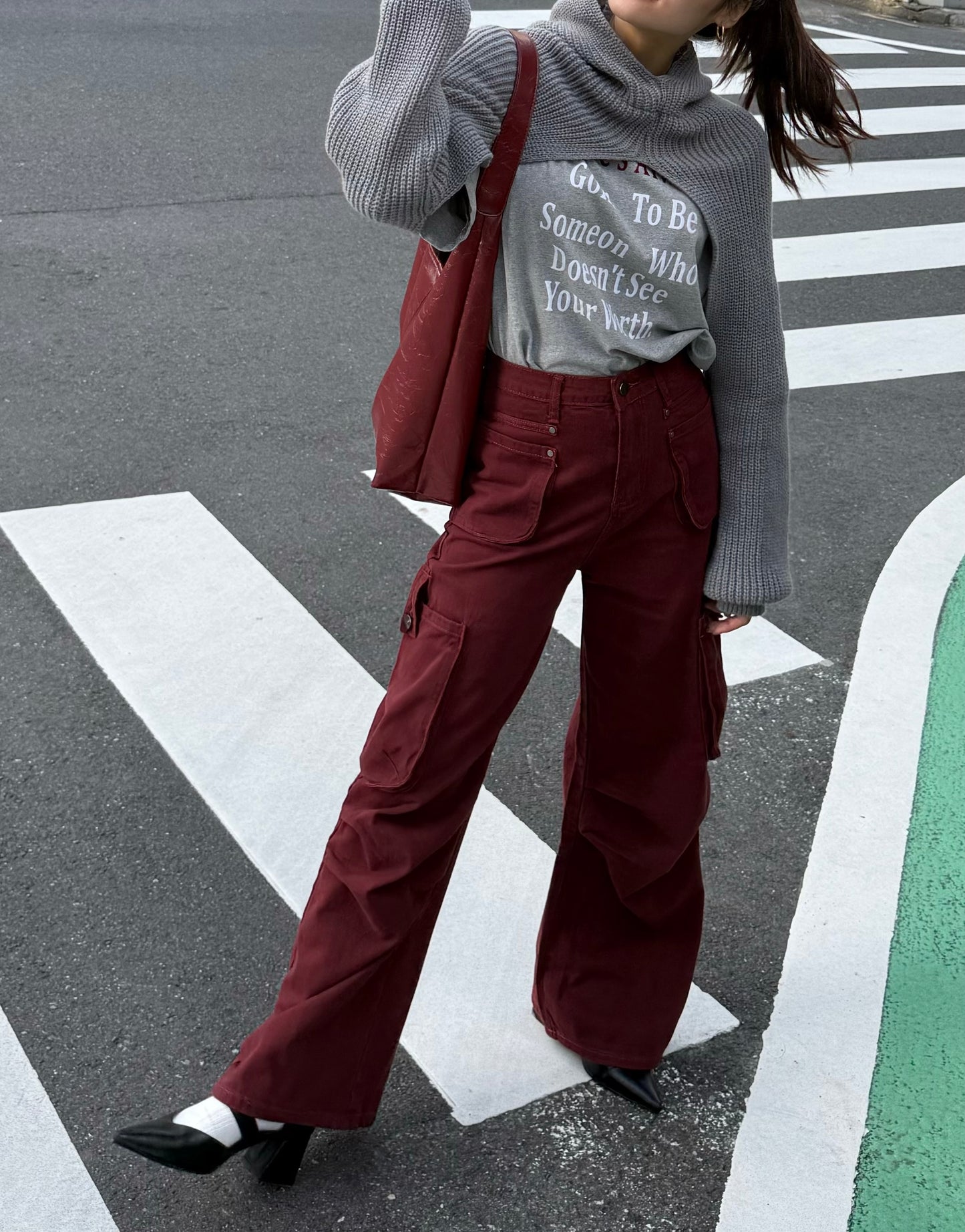 ワイドレッドカーゴパンツ DPB47334