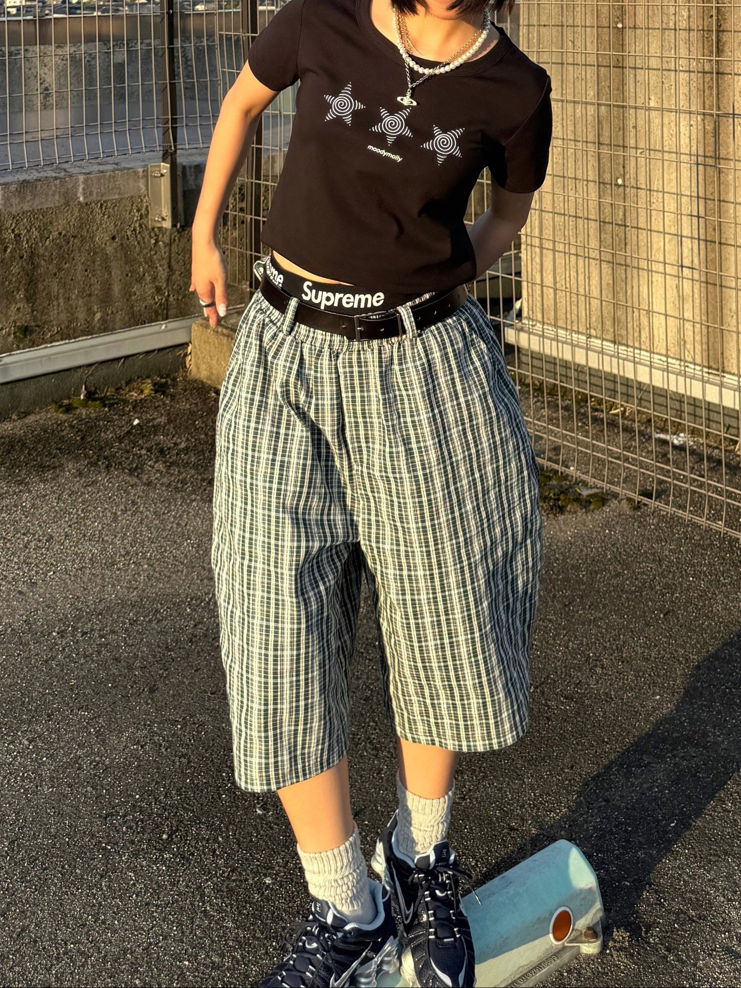 チェックハーフパンツ DPB70163