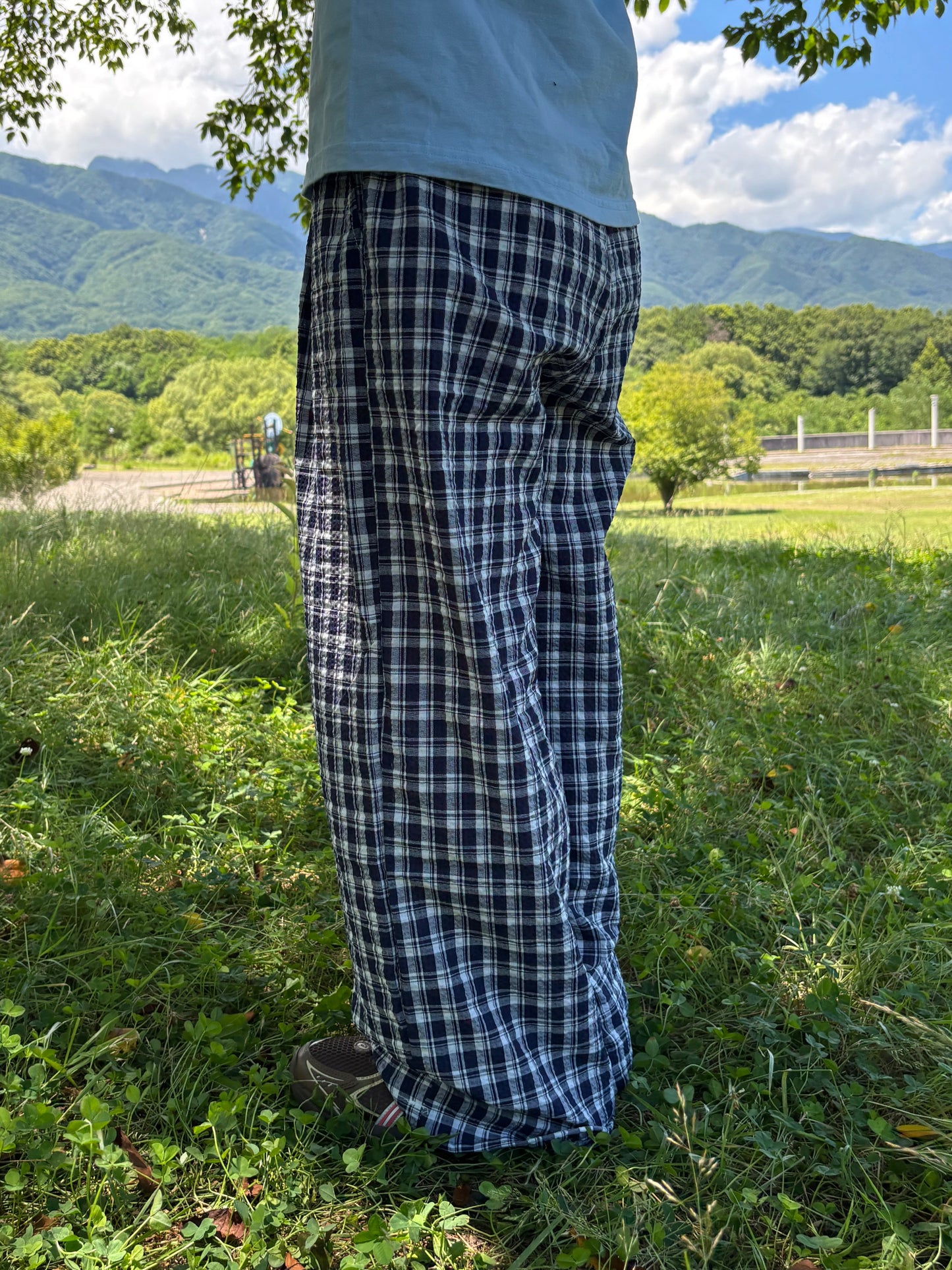 ネイビーチェックパンツ DPB84217