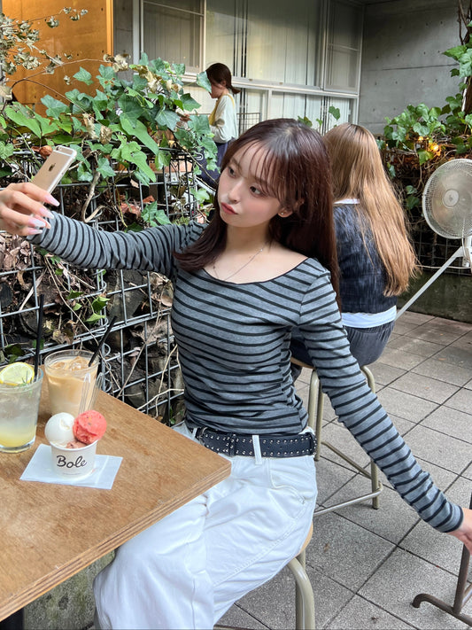 クルーネックボーダートップス DPB94017