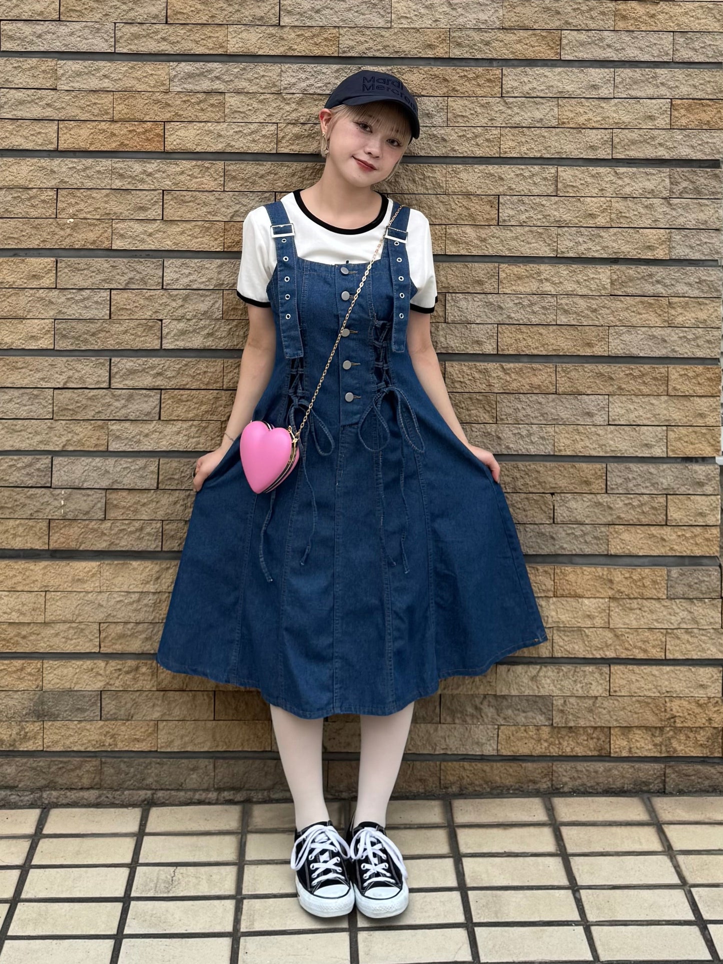 リボンデニムワンピース DPB76139