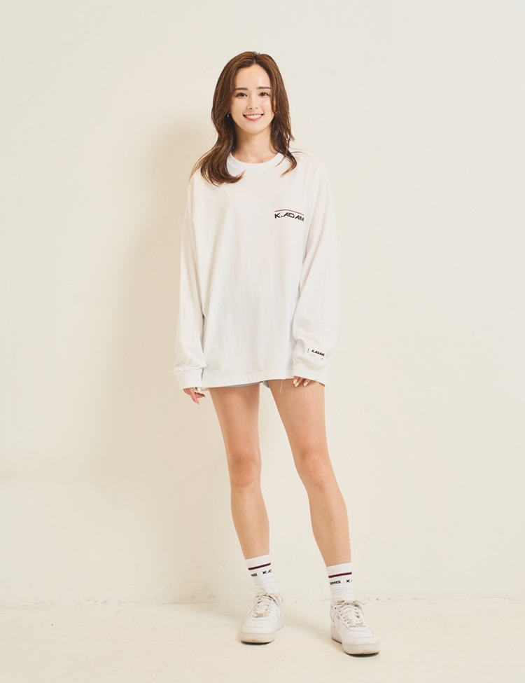 K.ADAMSロゴロングスリーブTシャツ