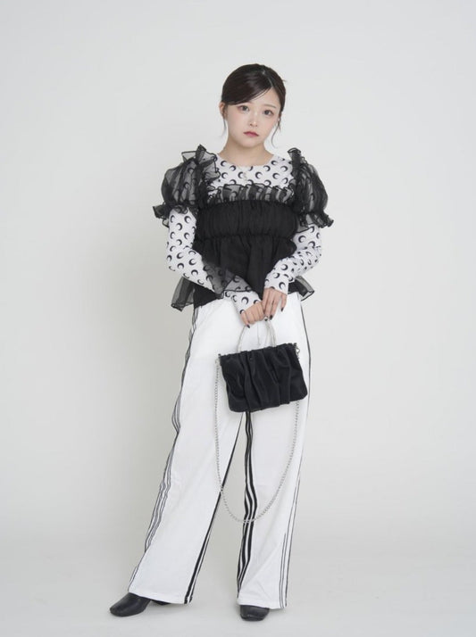 チュールギャザートップス CPA30034