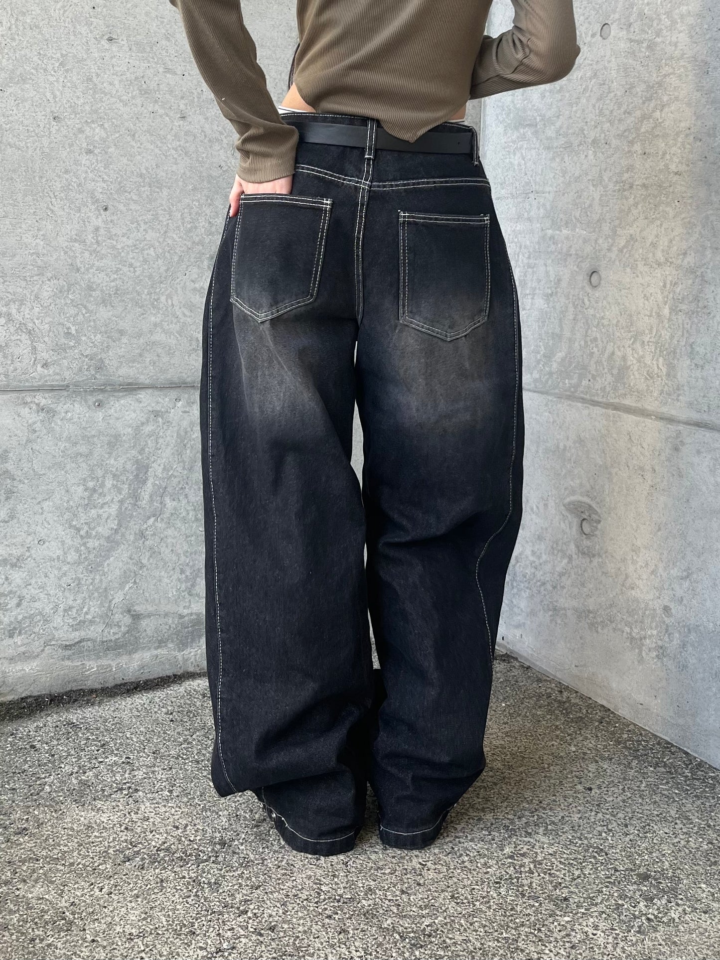 ワイドレッグデニムパンツ DPB65059