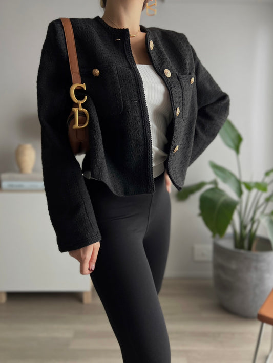 ブラックツイードジャケット DPB56052