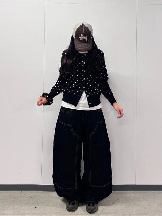 ステッチトレースワイドデニムパンツ DPB92042