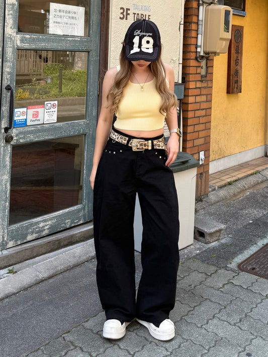 ハイウエストブラックパンツ DPB73612