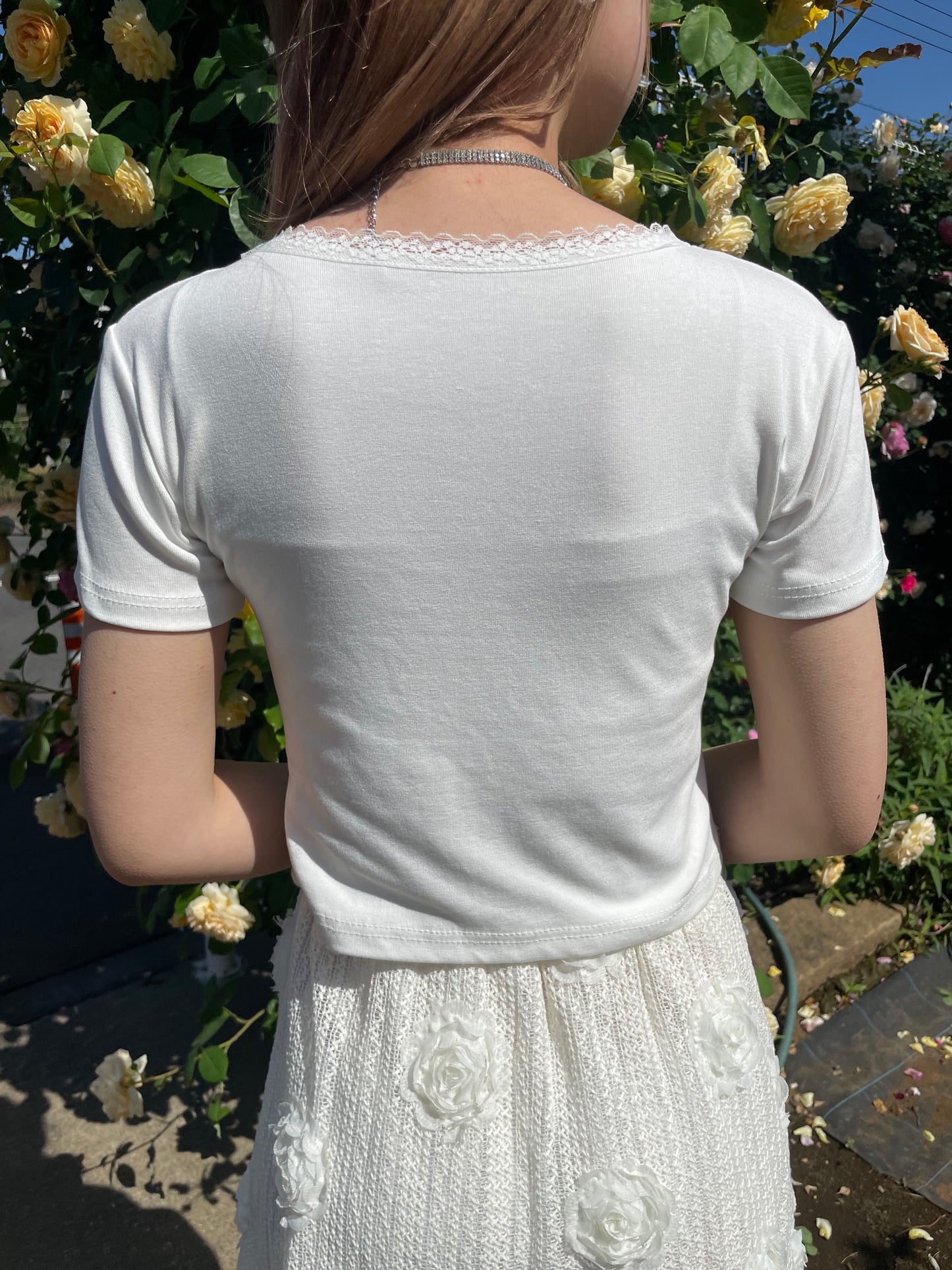 レースクロップドTシャツ DPB68062