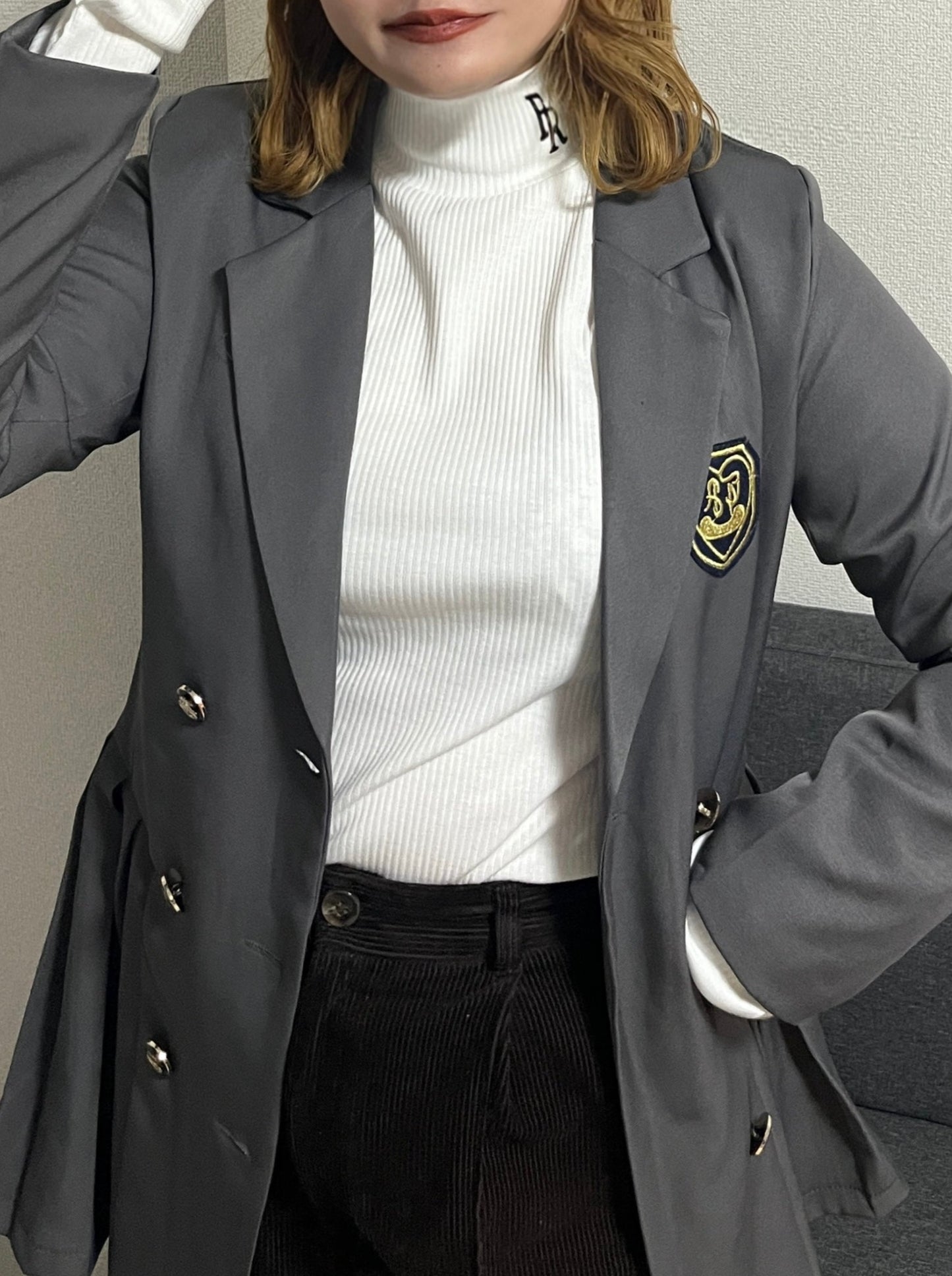 グレーロングジャケット CPA36024