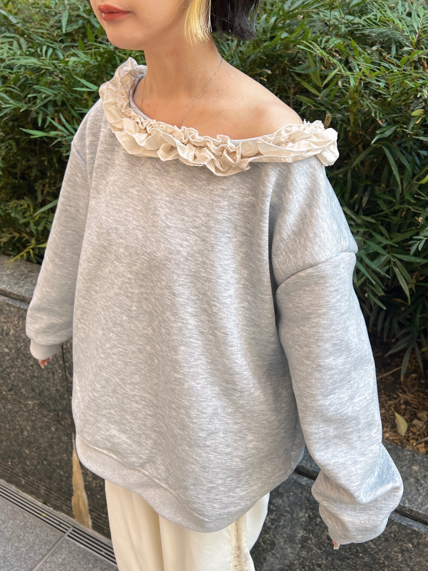 デザインカラーオフショルスウェット DPB79138