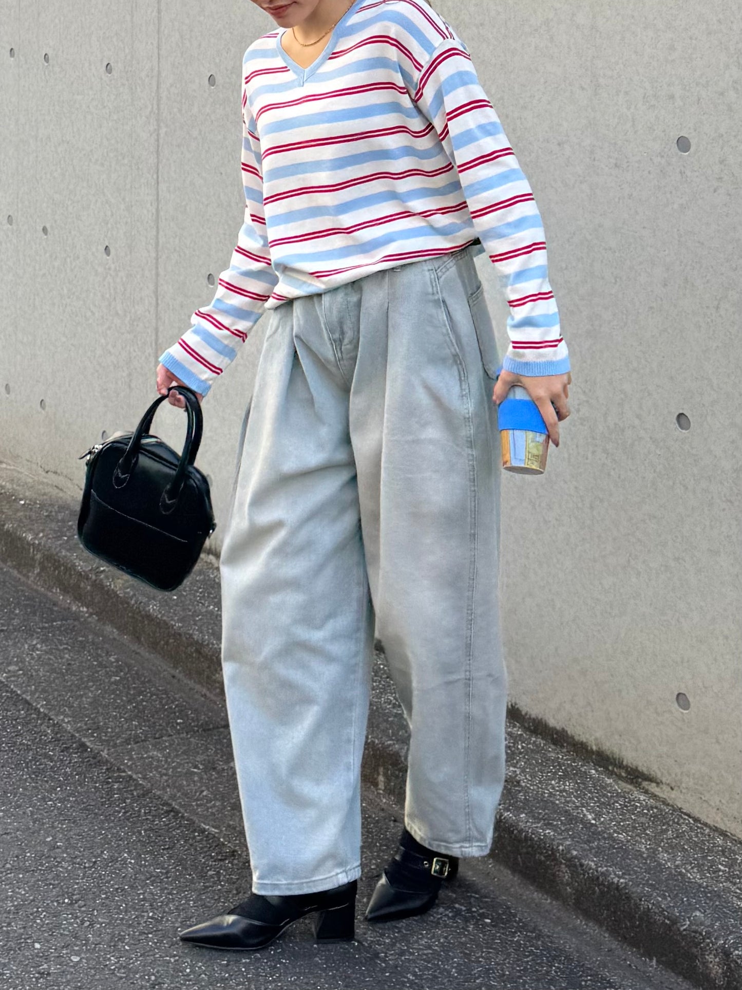 ミックスボーダーロングTシャツ DPB47404