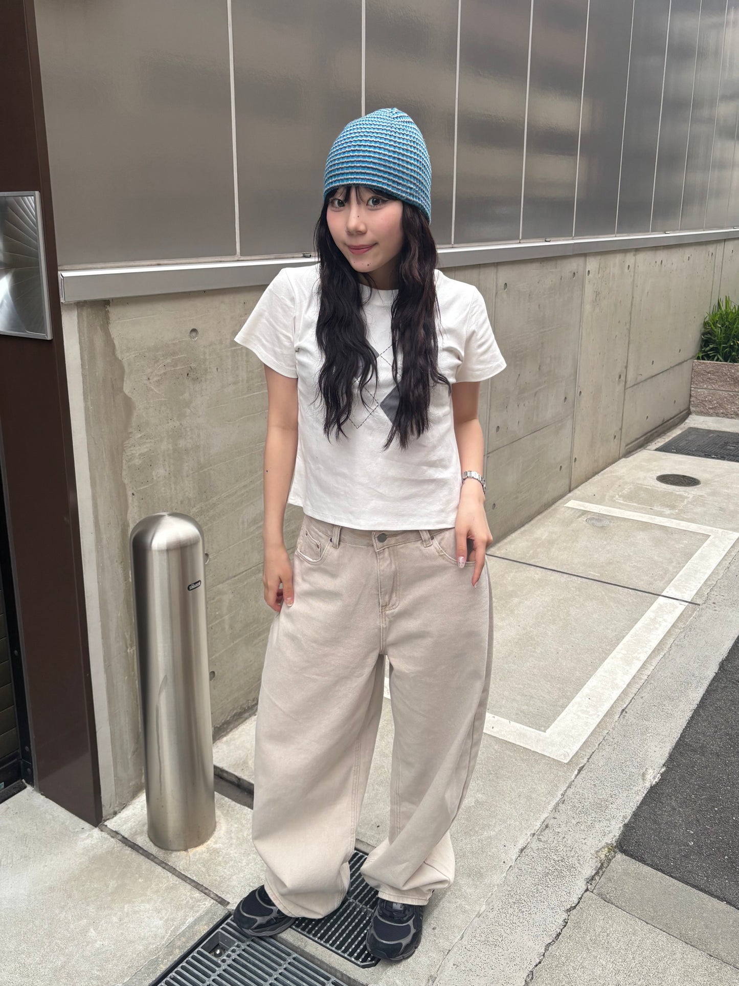 アーガイルラウンドネックTシャツ DPB89006