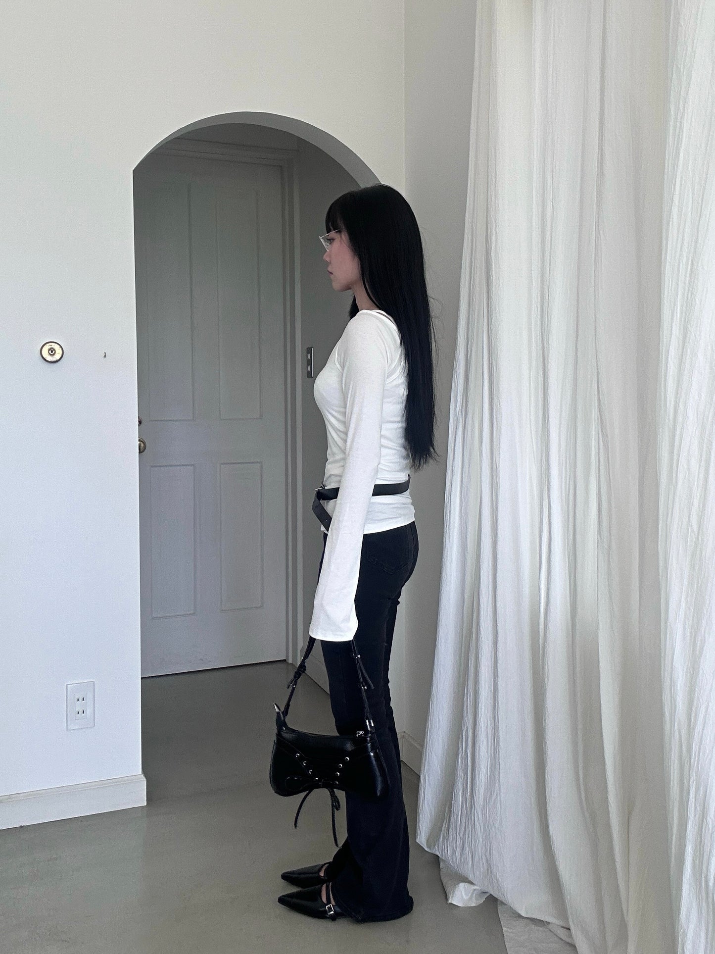 ダブルシャツホワイトトップス DPB43322