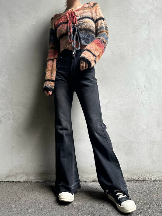 ボーダーカラーリボンニット DPB26270