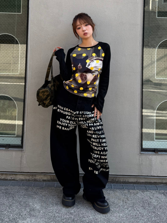 ドットキャットタイトトップス DPB86195