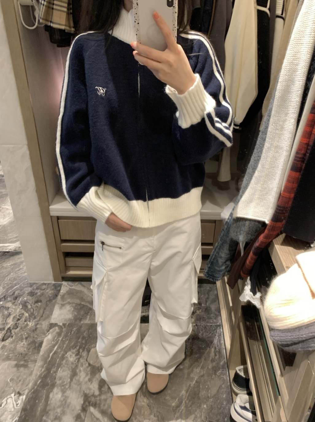 ネイビーラインニットジャージ DPB71267