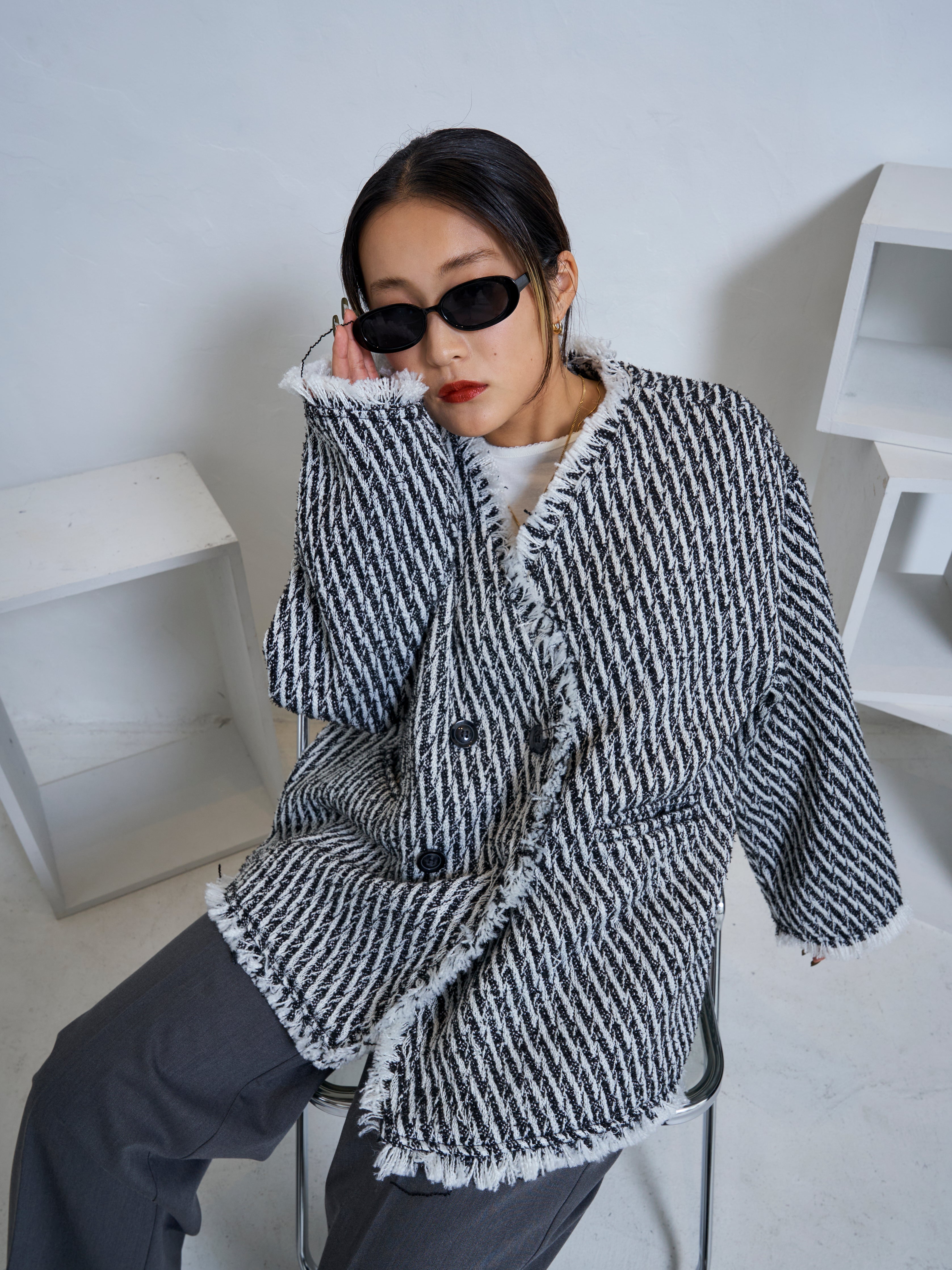 オーバーサイズツイードジャケット DPA14360 – CRAMMY