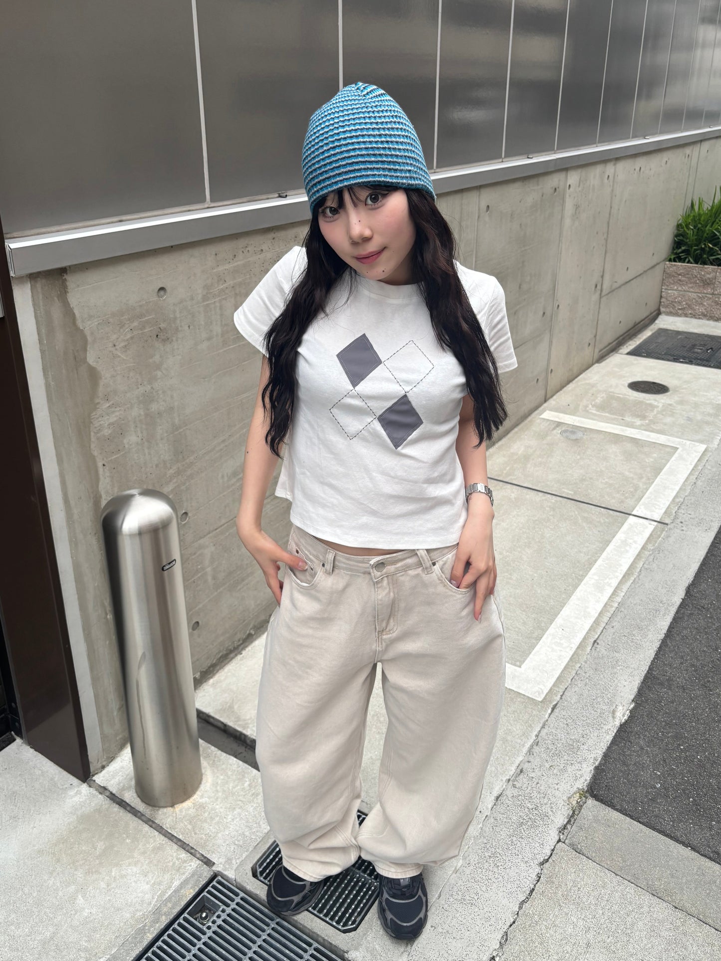 アーガイルラウンドネックTシャツ DPB89006