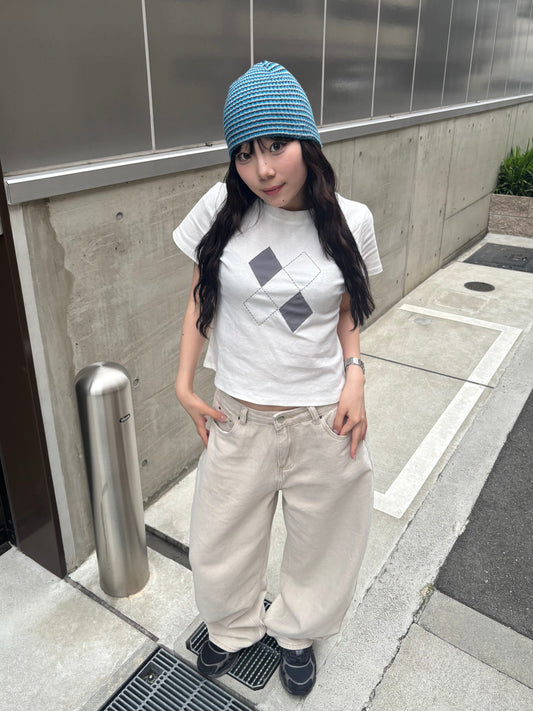 アーガイルラウンドネックTシャツ DPB89006