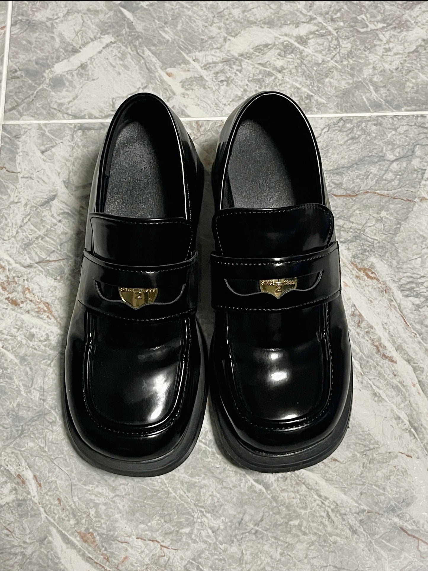 シンプルブラックローファー CPA36033