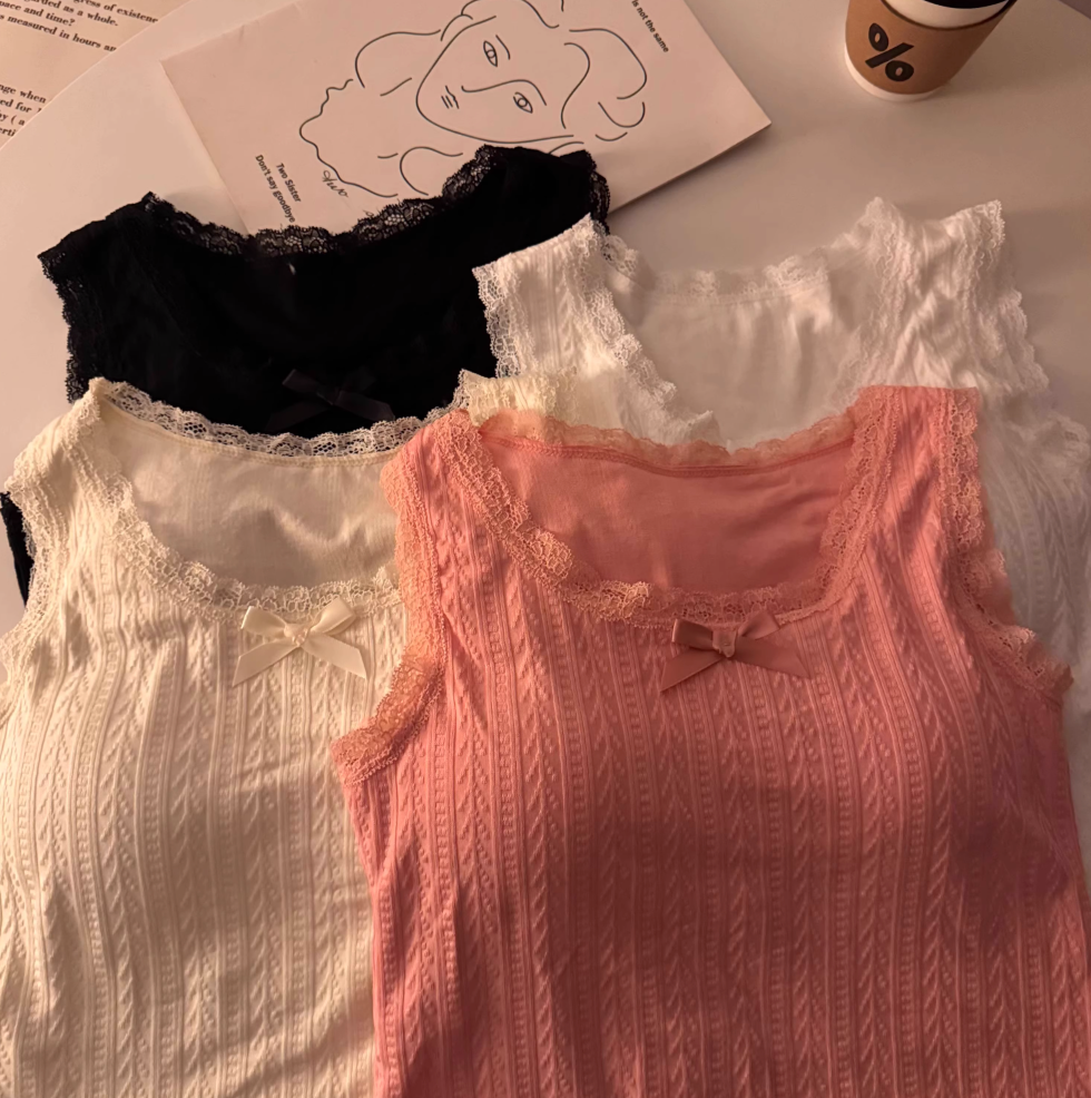 リボンレースタンクトップ CPA42317