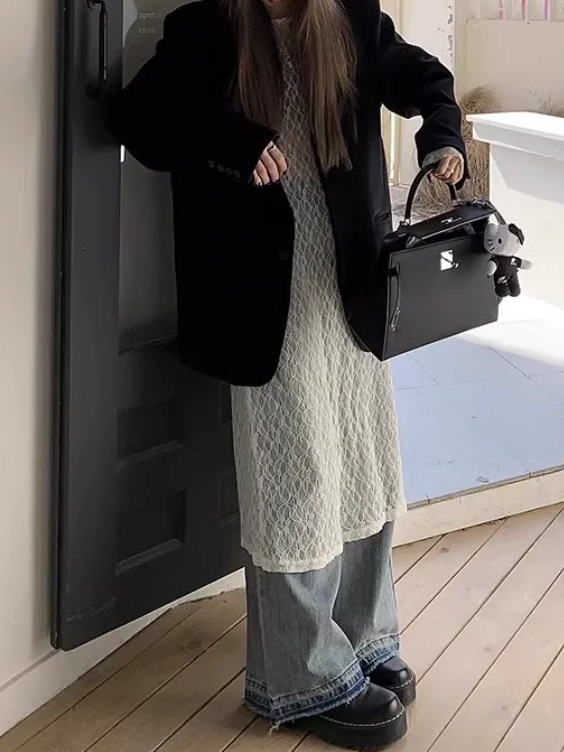 レースレイヤードワンピース DPB71674