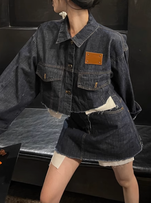 カットアウトデニムスカート DPB71322