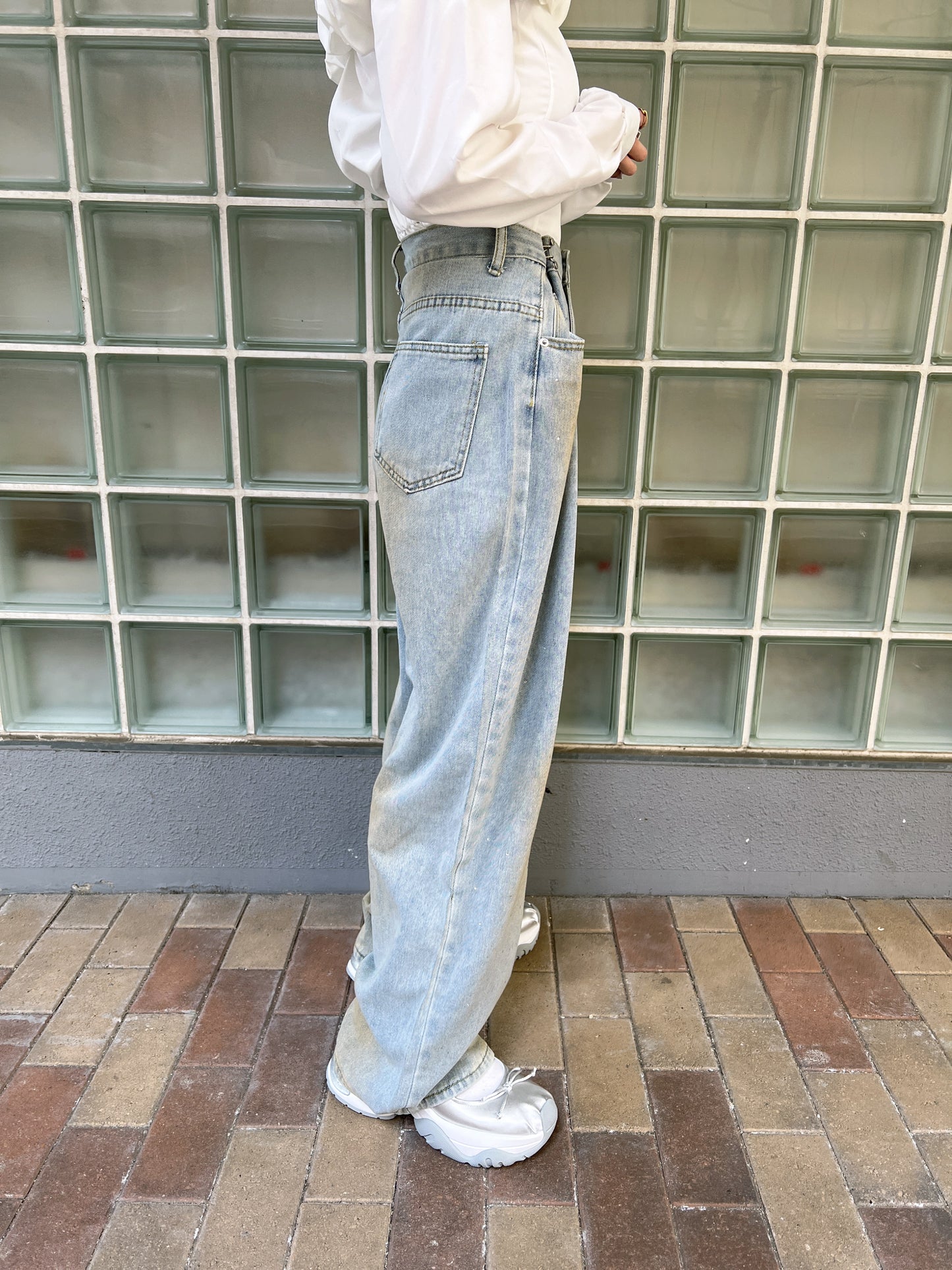 ヴィンテージウォッシュビジューデニムパンツ DPB79143
