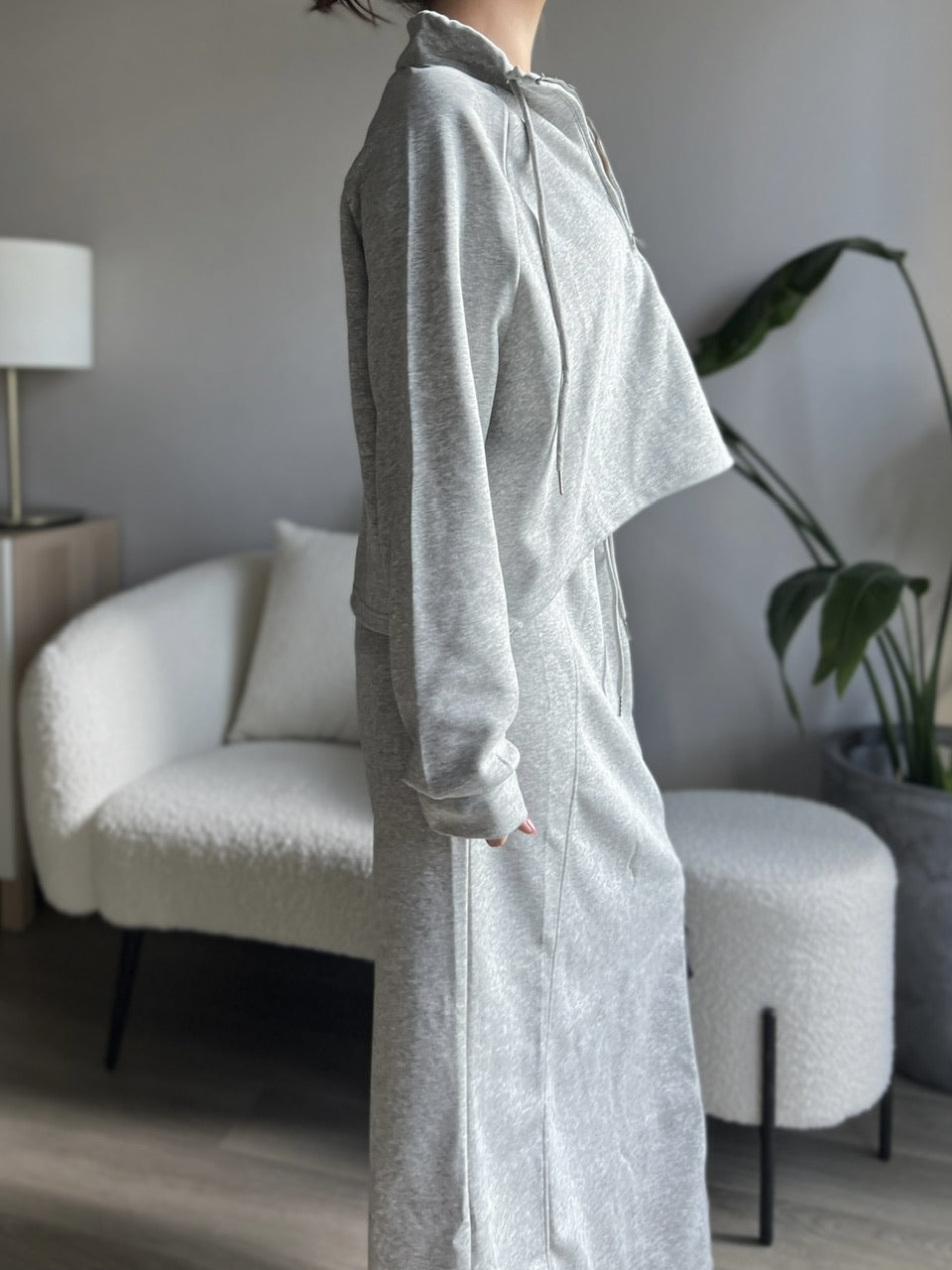 スタンドカラースウェットパーカー DPB56327