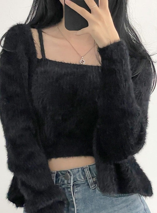 フェザーカーディガンキャミセット CPA42179