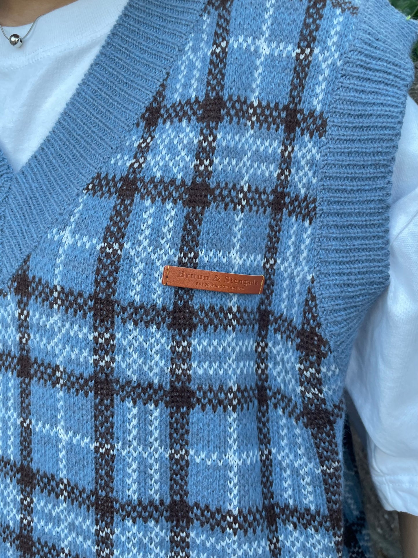 チェックニットベスト DPB64009