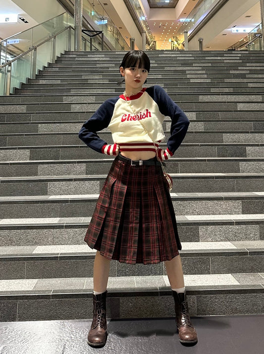 ミディアムチェックスカート DPA43224