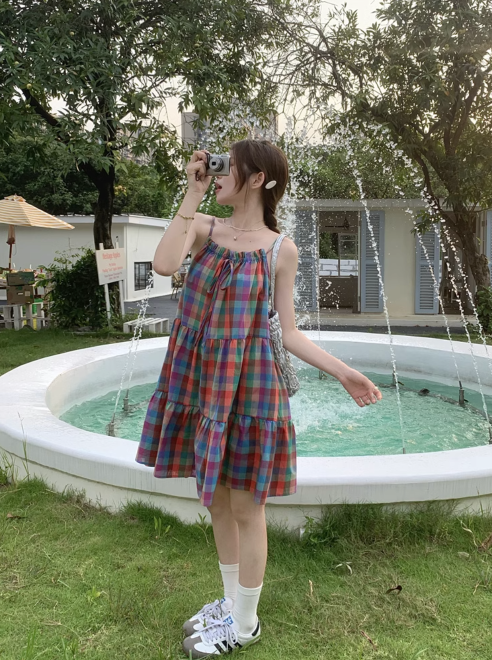 カラーチェックミニワンピース DPB71494