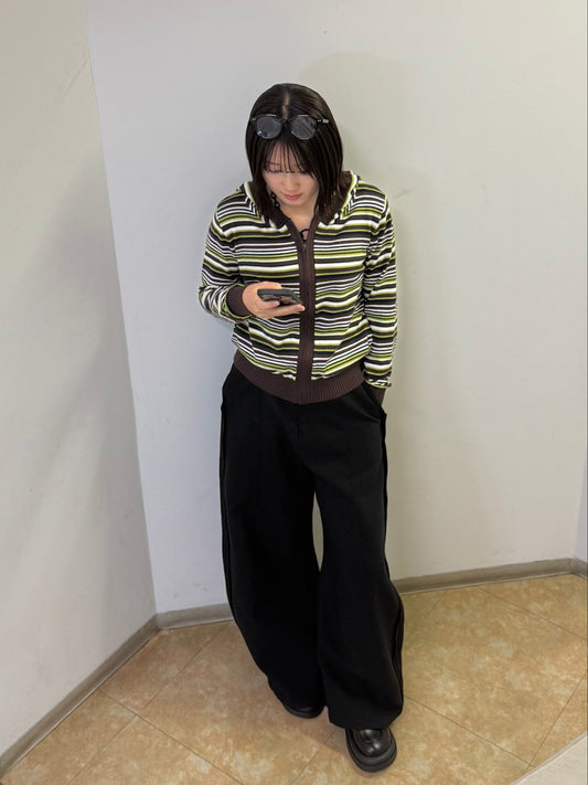 ストライプジップニット DPB93064