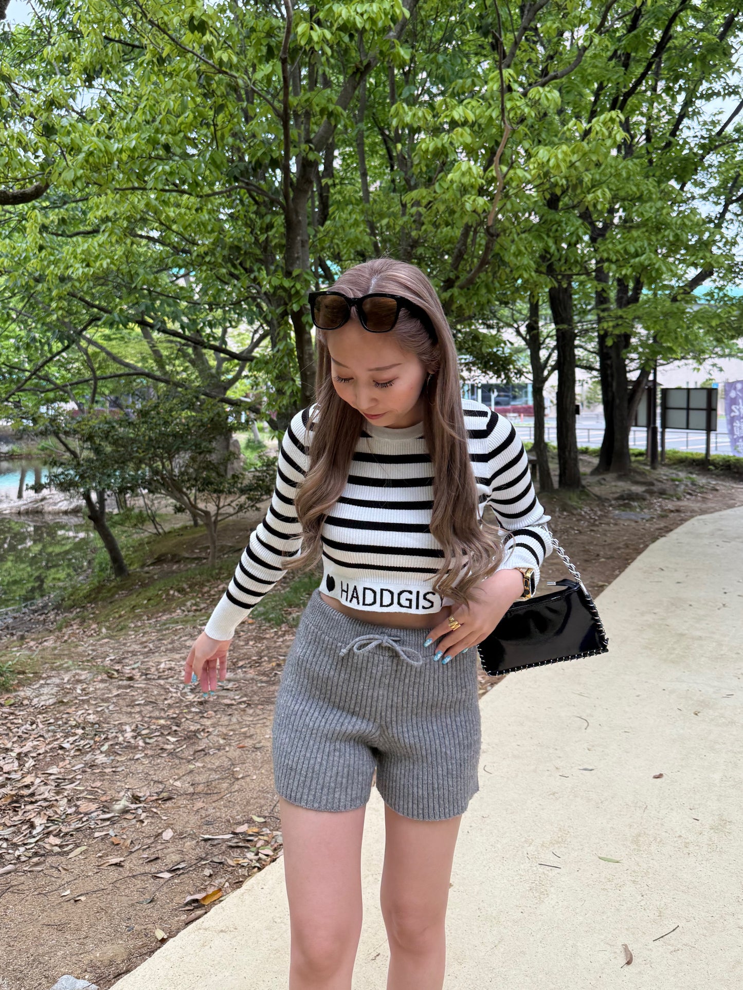 ボーダーショートトップス DPB73321