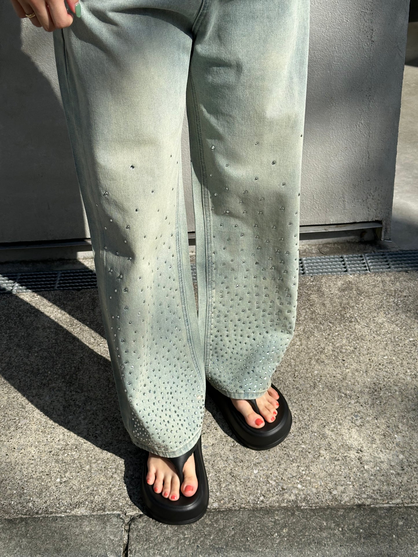 ビジューデニムパンツ DPB47290