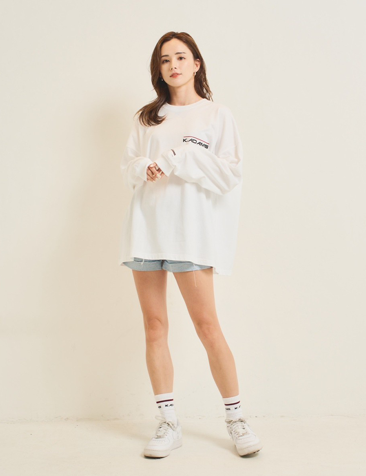 K.ADAMSロゴロングスリーブTシャツ