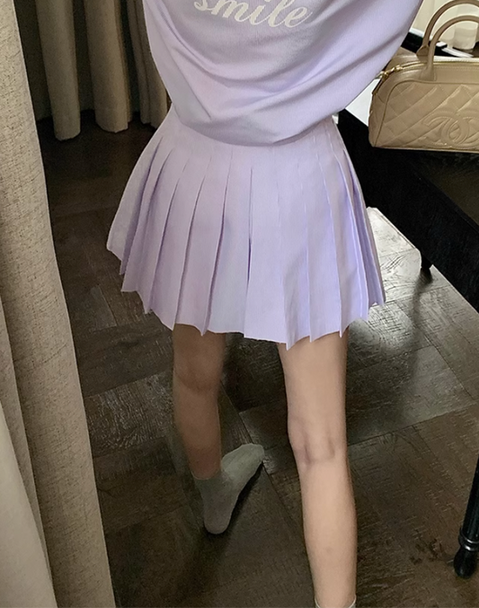 パープルプリーツスカート DPB71348