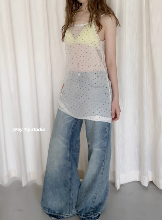 シースルードットキャミワンピース DPB71408