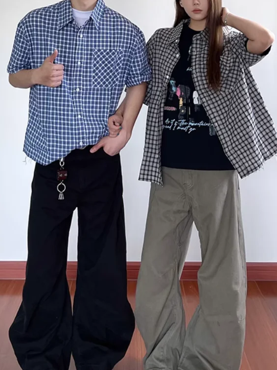 ユニセックスチェックシャツ DPB71778