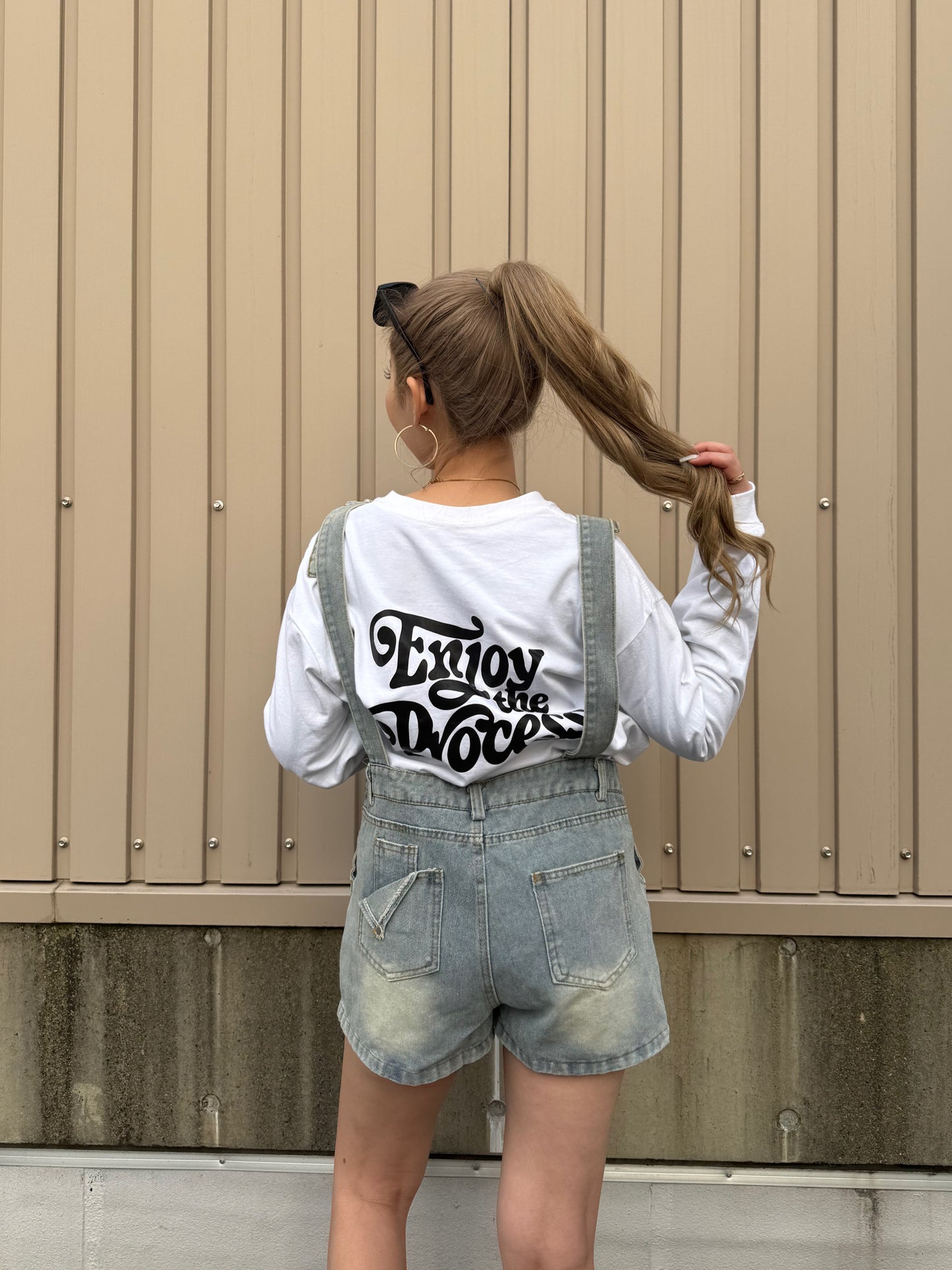 ユニセックスロゴロングスリーブTシャツ DPB73254