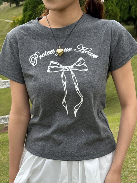 リボンプリントTシャツ CPA45002