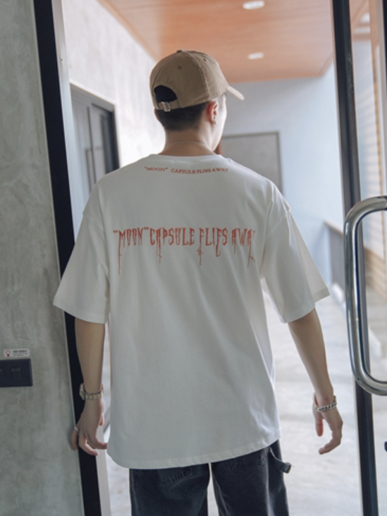 バックデザイン刺繍Tシャツ SBA01043