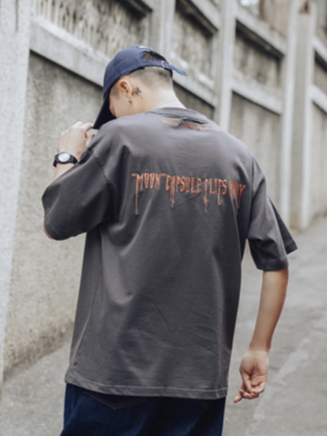バックデザイン刺繍Tシャツ SBA01043