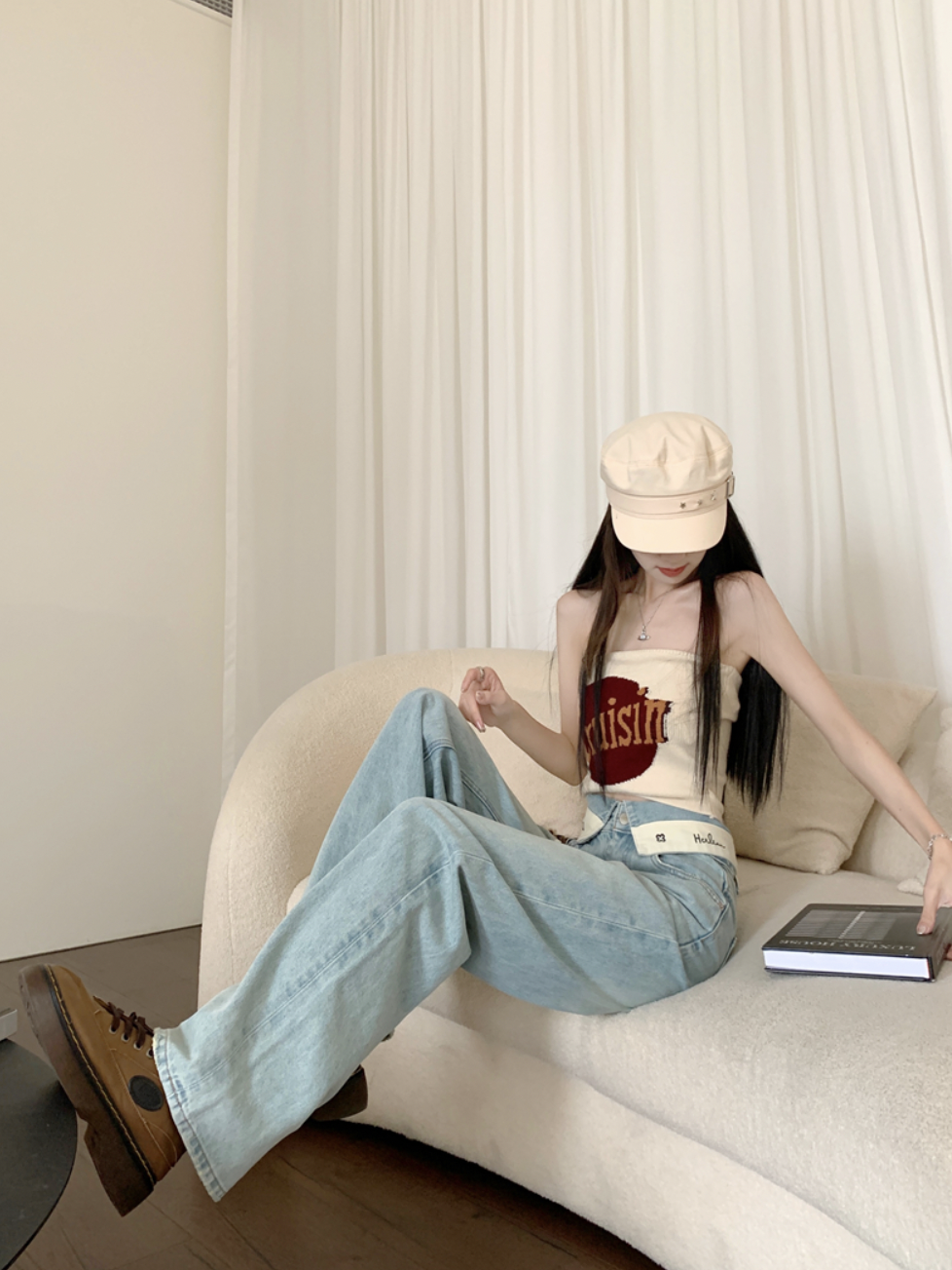 ウエストロゴデニムパンツ CPA42028