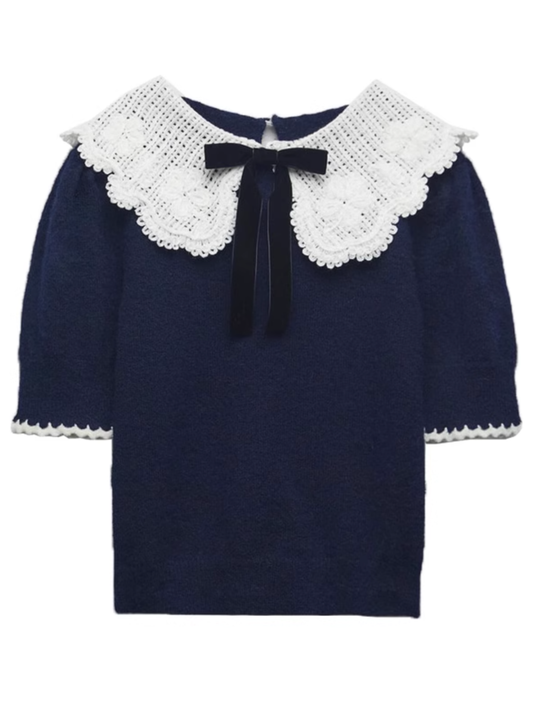 リボンタイパフスリーブトップス CPA03095