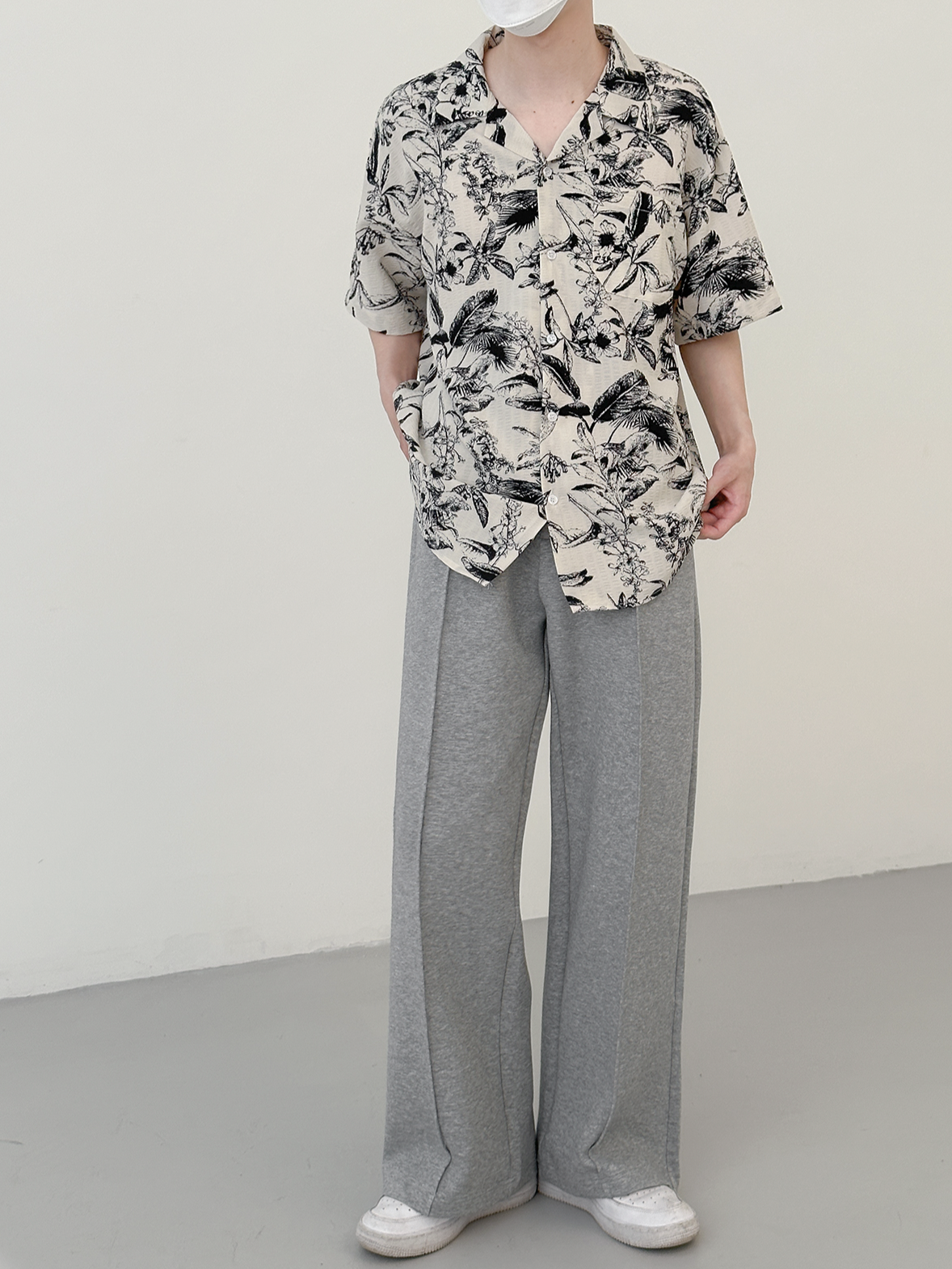 ボタニカル開襟シャツ SBA03025